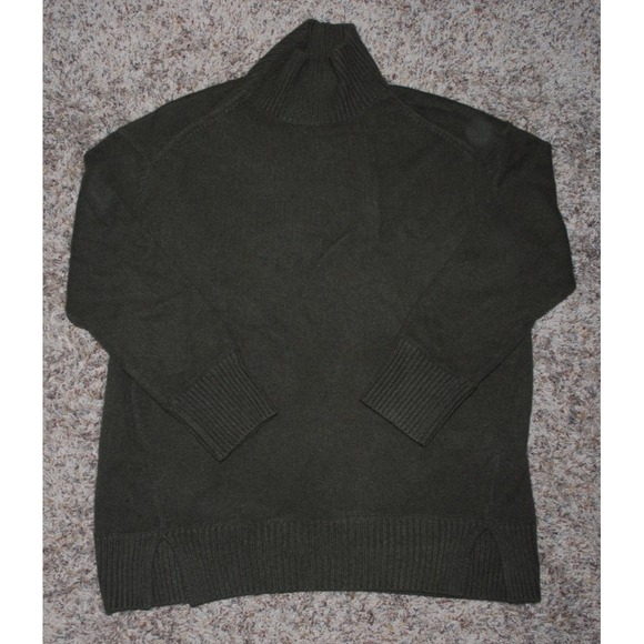 Vince Sweaters - Vince Women's Turtleneck Sweater M Dark Brown Ribbed Knit Long Sleeve